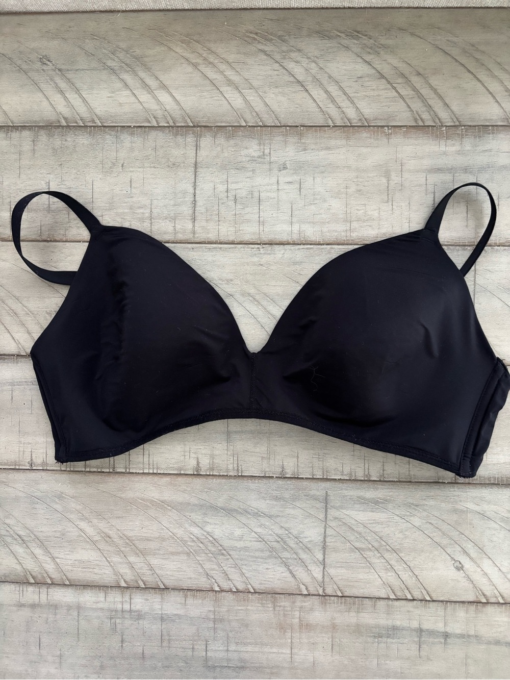 Madewell Marta Mesh Trim Wireless Black T-Shirt Bra Size 34D